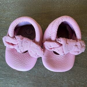 Freshly Picked Pink Leather Baby Moccasins